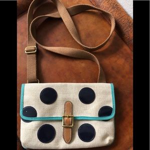 Fossil polka dot handbag/crossbody